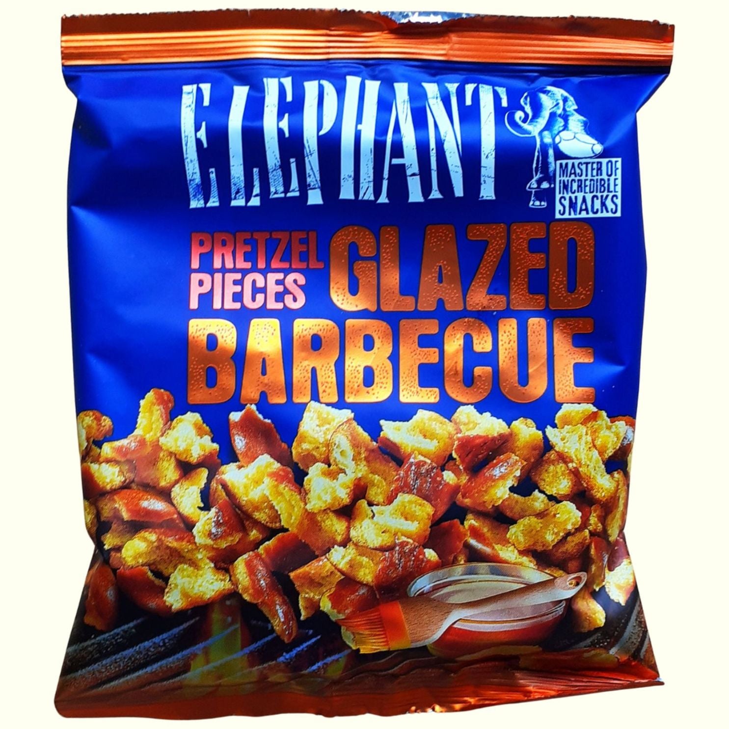 Elephant Pretzel Pieces Glazed Barbecue BBQ Bretzelstücke 125g