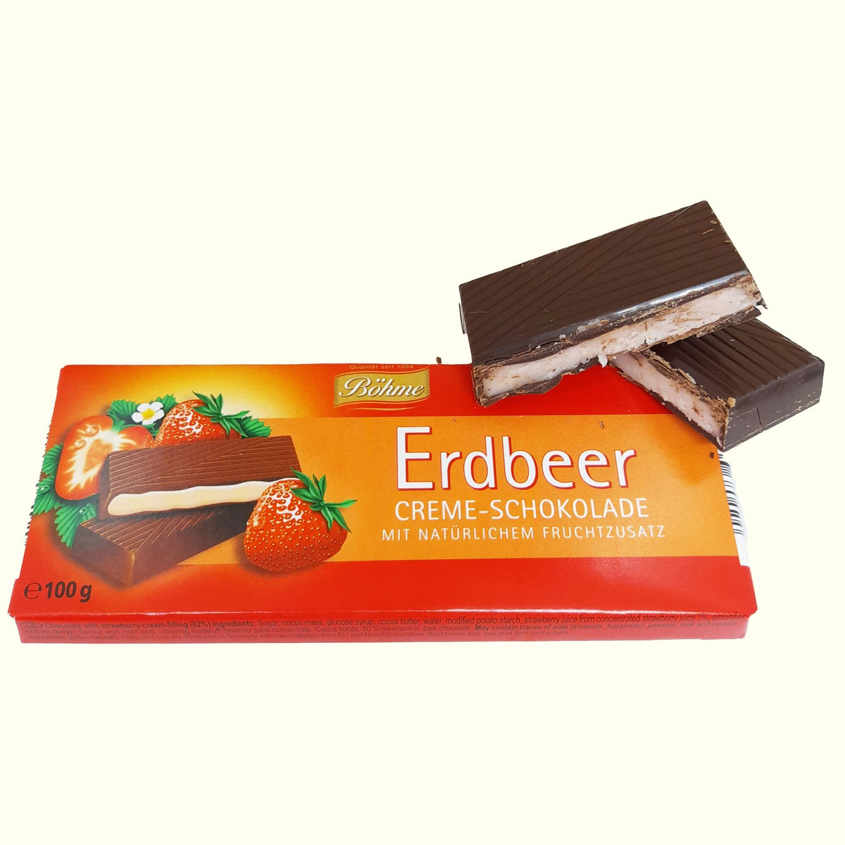 Böhme Erdbeer Creme - Schokolade 100g - TopCandy