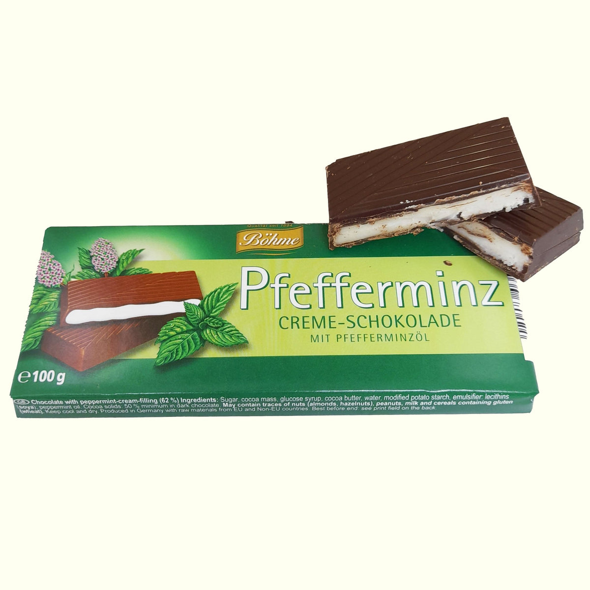 Böhme Pfefferminz Creme - Schokolade 100g - TopCandy