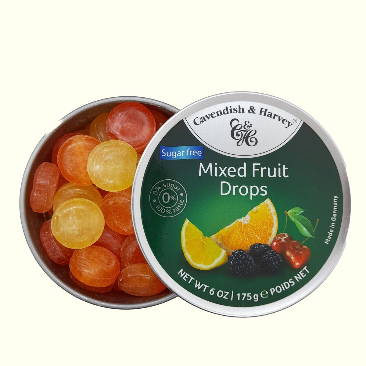 Cavendish & Harvey Mixed Fruit Drops Sugar Free 175g - TopCandy