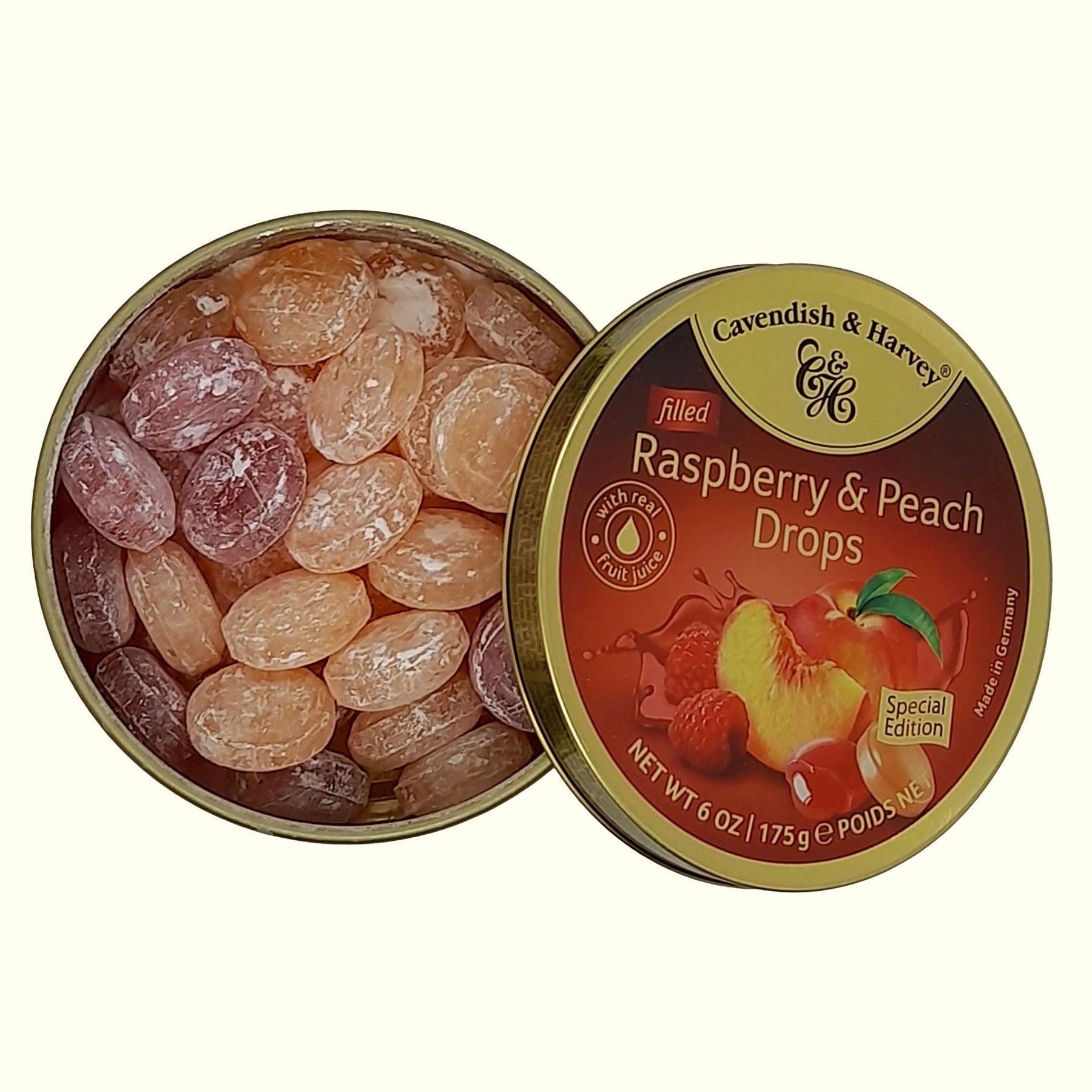 Cavendish & Harvey Raspberry & Peach Drops 175g - TopCandy