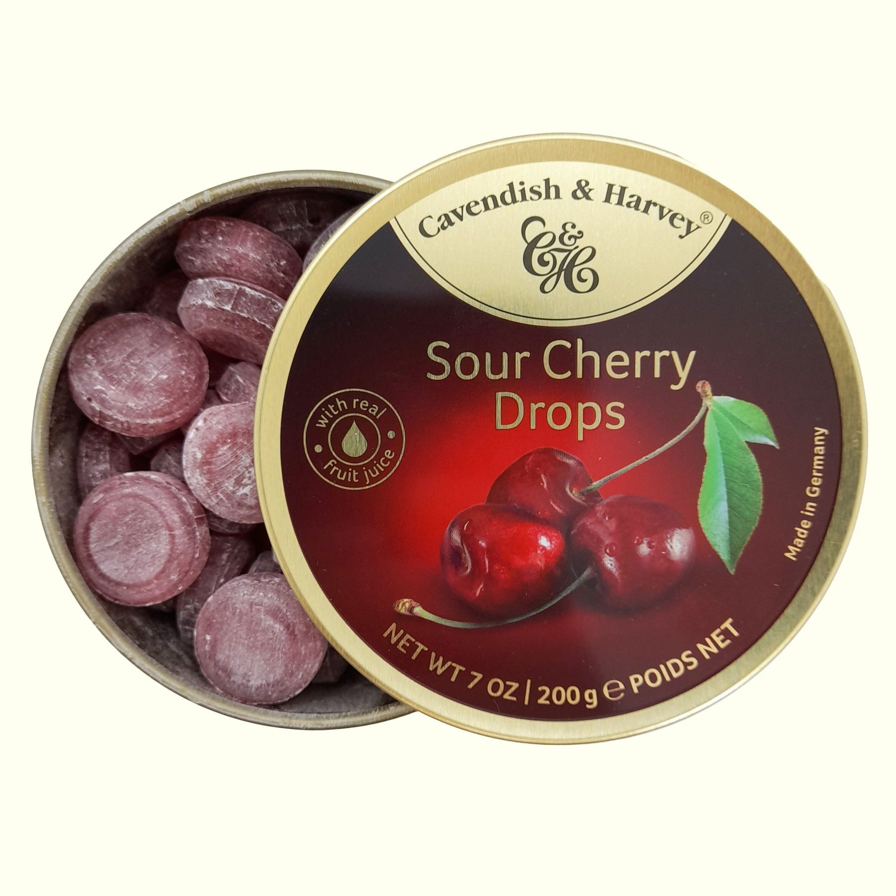 Cavendish & Harvey Sour Cherry Drops 200g - TopCandy