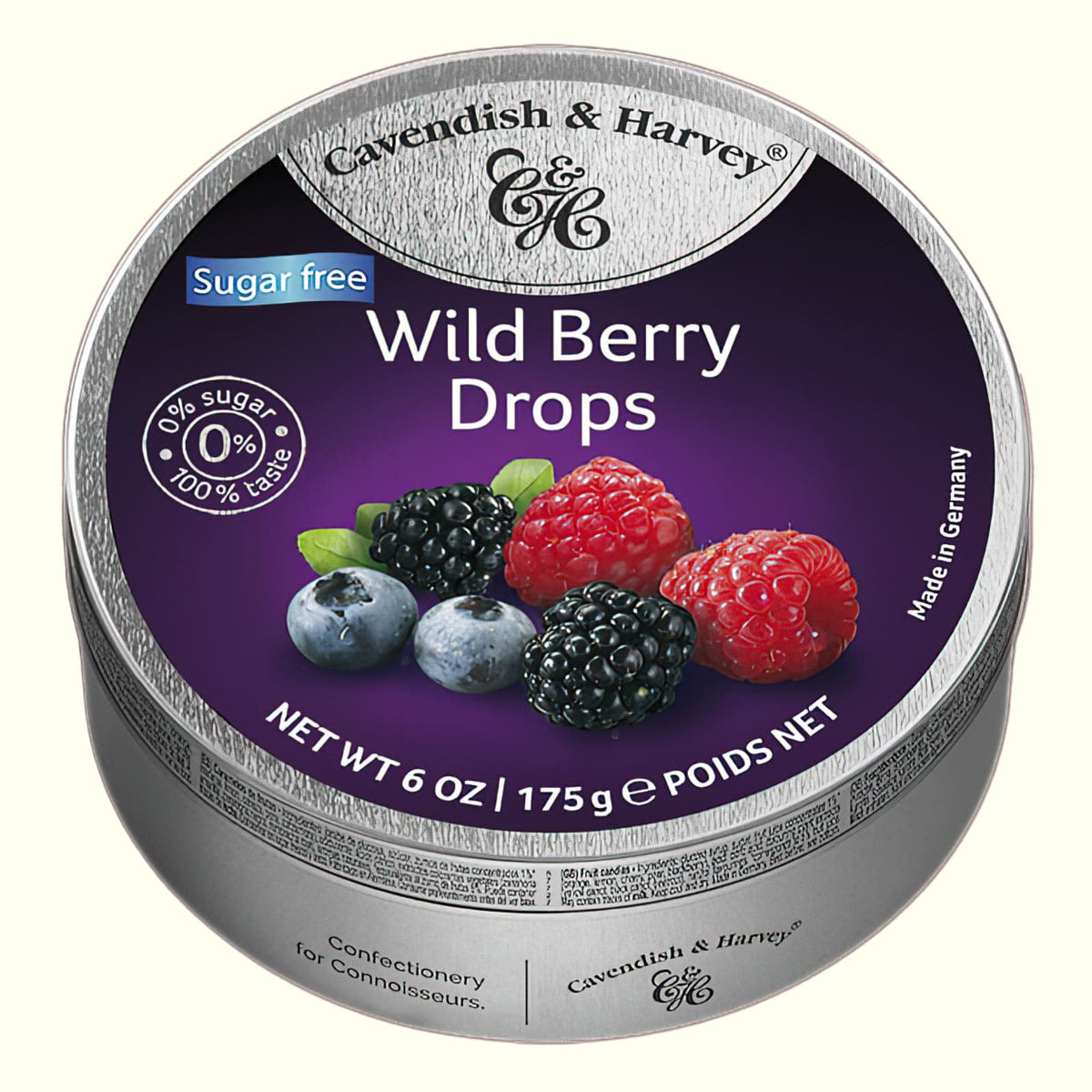 Cavendish & Harvey Wildberry Drops Sugar Free 175g - TopCandy