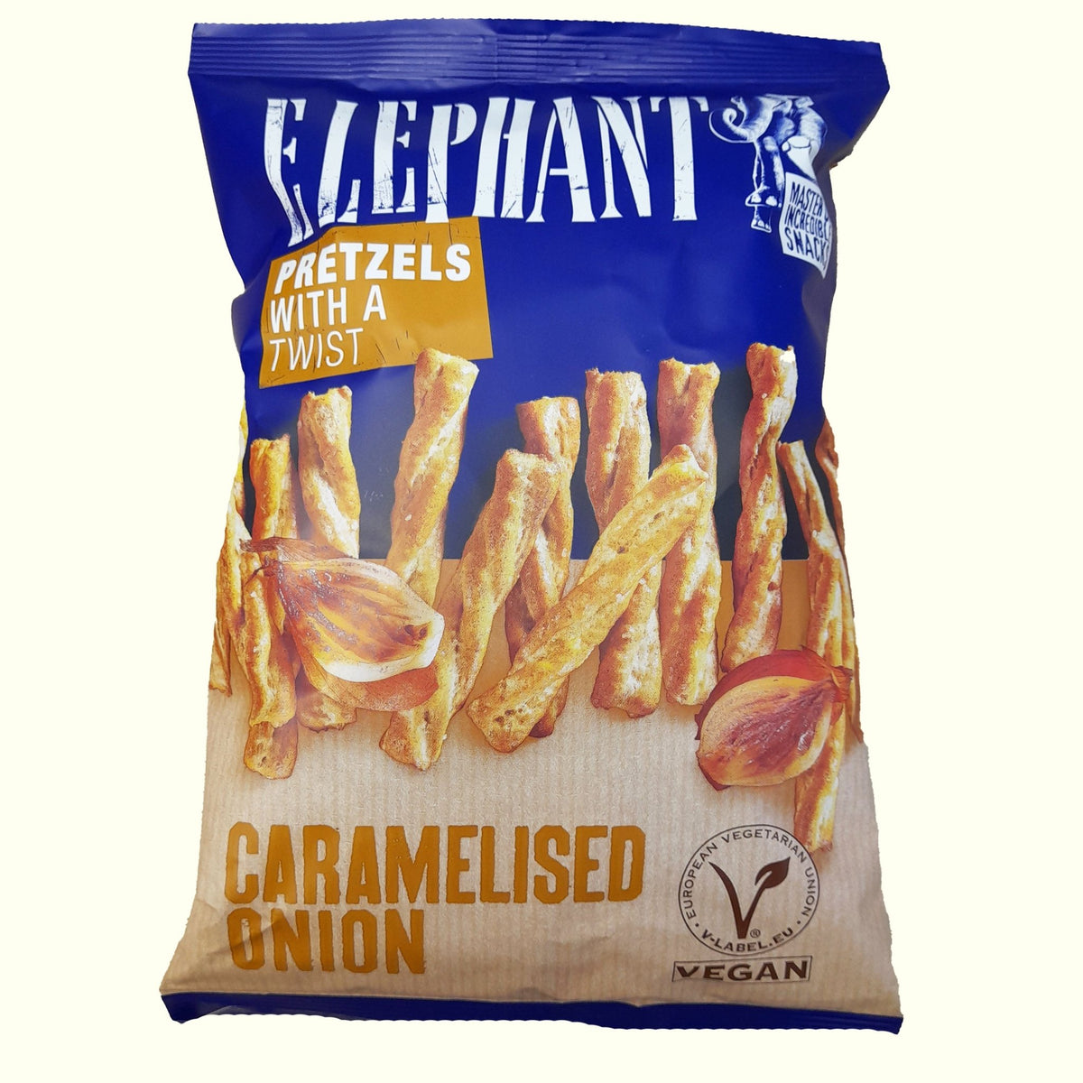 Elephant Twisted Pretzels Caramelised Onion 160g - TopCandy