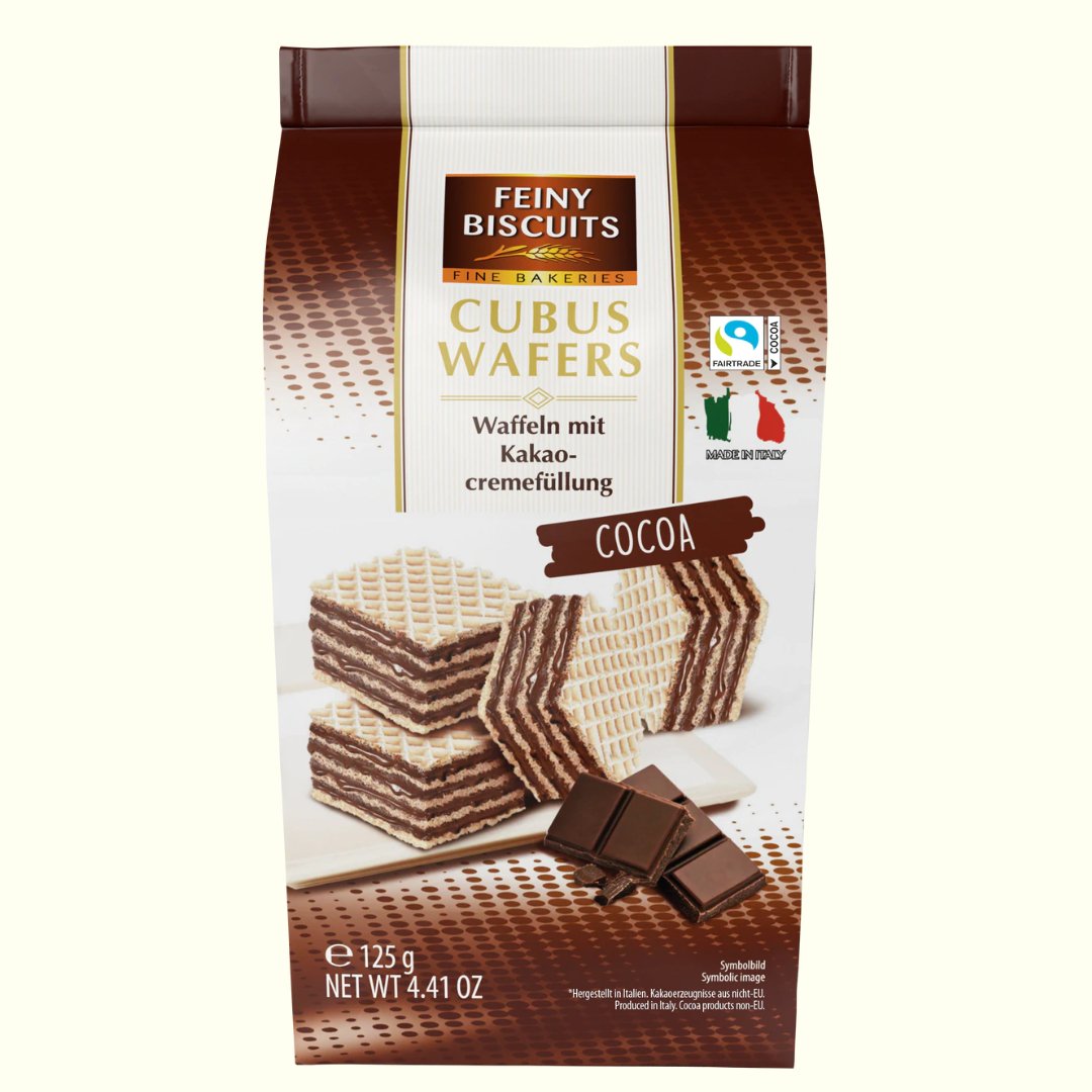 Feiny Biscuits Cubus Wafers Kakao 125g - TopCandy