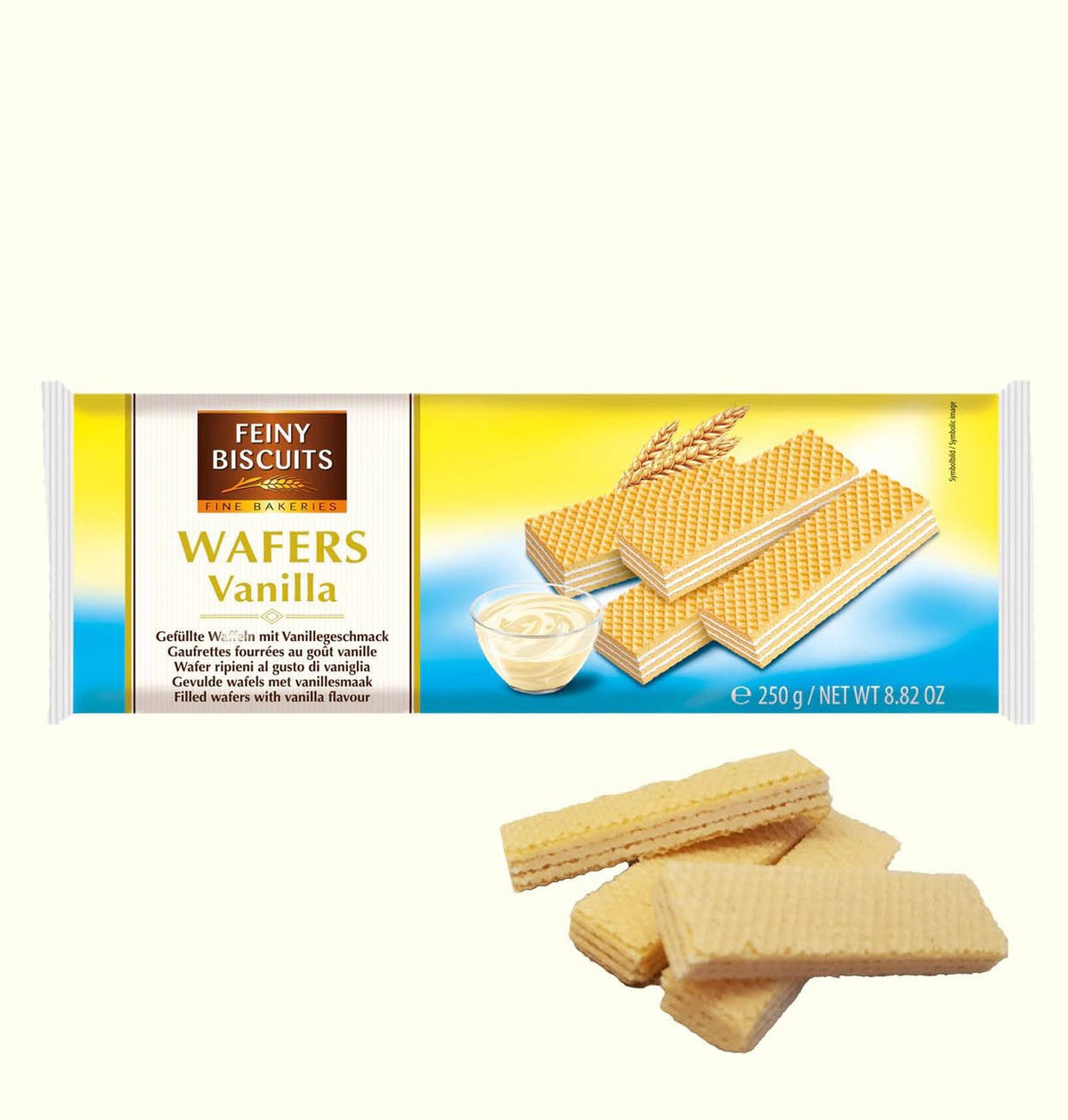 Feiny Biscuits Gefüllte Waffeln mit Vanillecreme 250g