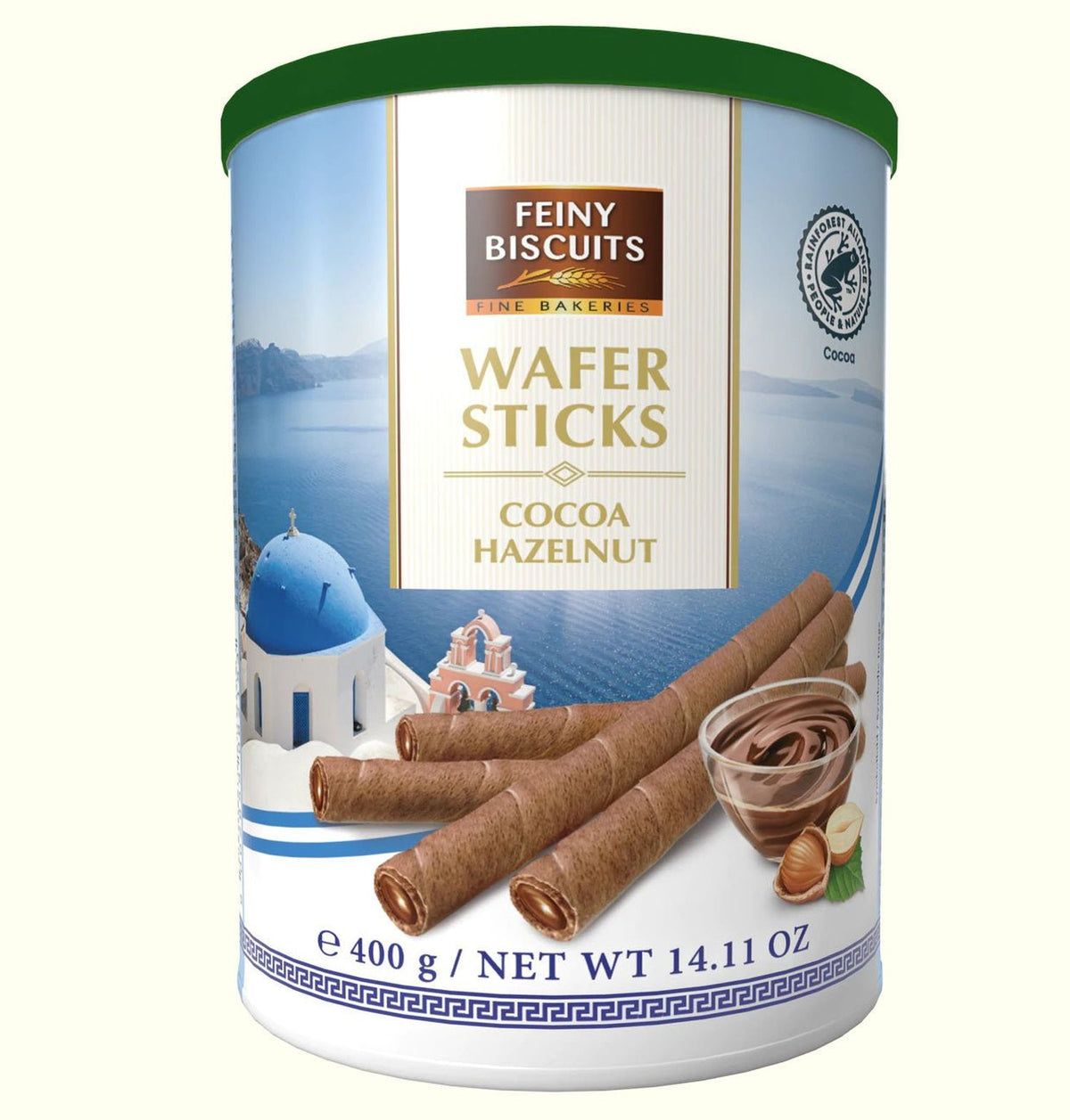 Feiny Biscuits Waffelröllchen mit Kakao- Haselnuss 400g - TopCandy