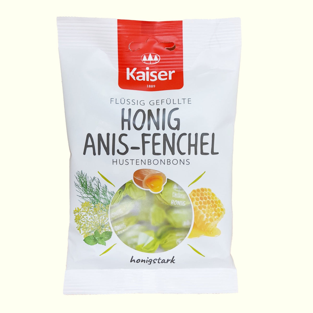 Kaiser Flüssig Gefüllte Honig Anis Fenchel Hustenbonbons - 90g - TopCandy