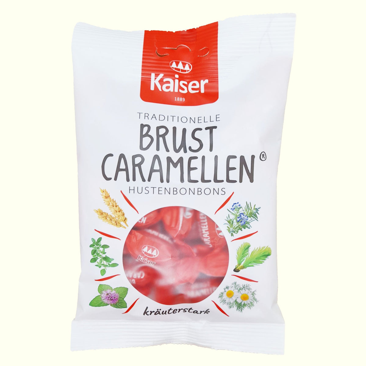 Kaiser Traditionelle Brust Caramellen Hustenbonbons - 100g - TopCandy