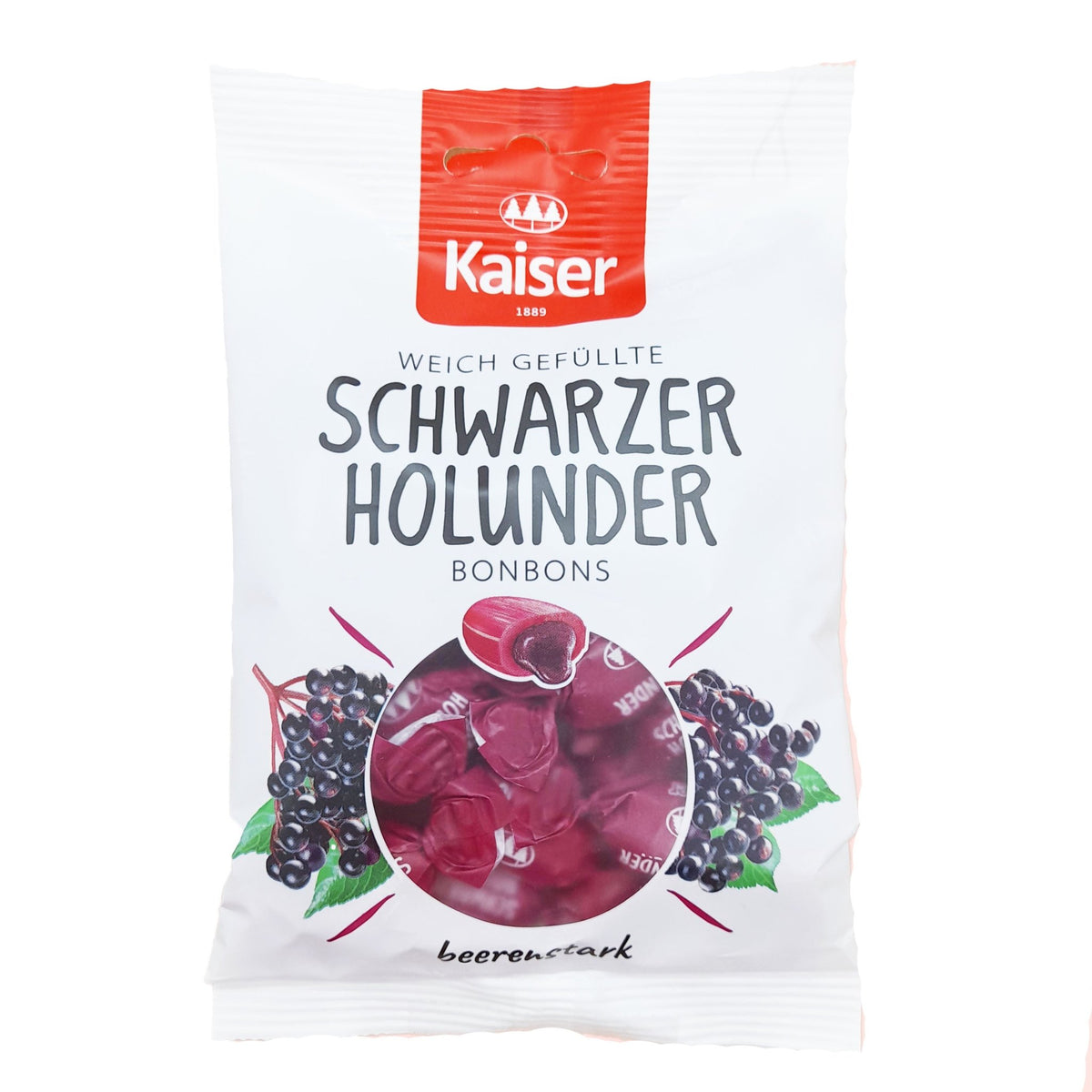 Kaiser Weich Gefüllte Schwarzer Holunder Bonbons - 90g - TopCandy