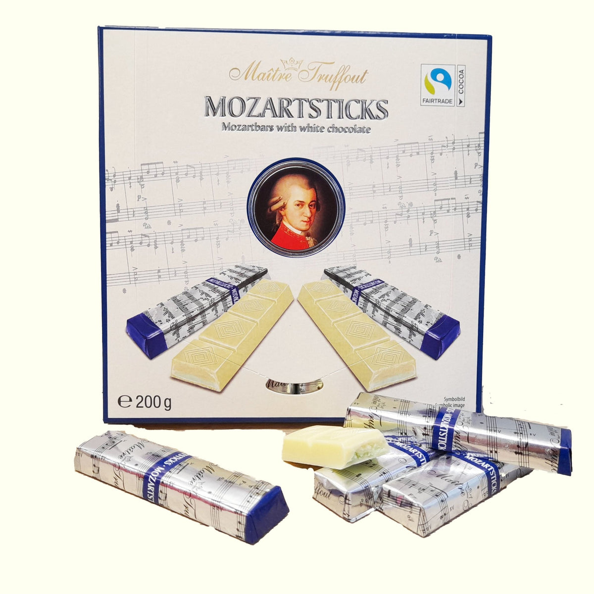 Maître Truffout Mozartsticks weisse Schokolade 200g - TopCandy