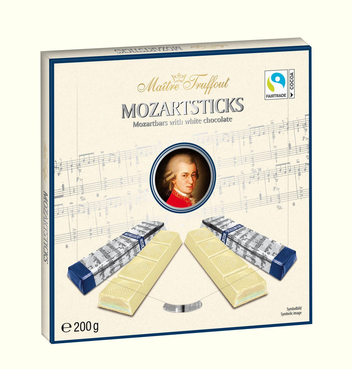 Maître Truffout Mozartsticks weisse Schokolade 200g - TopCandy