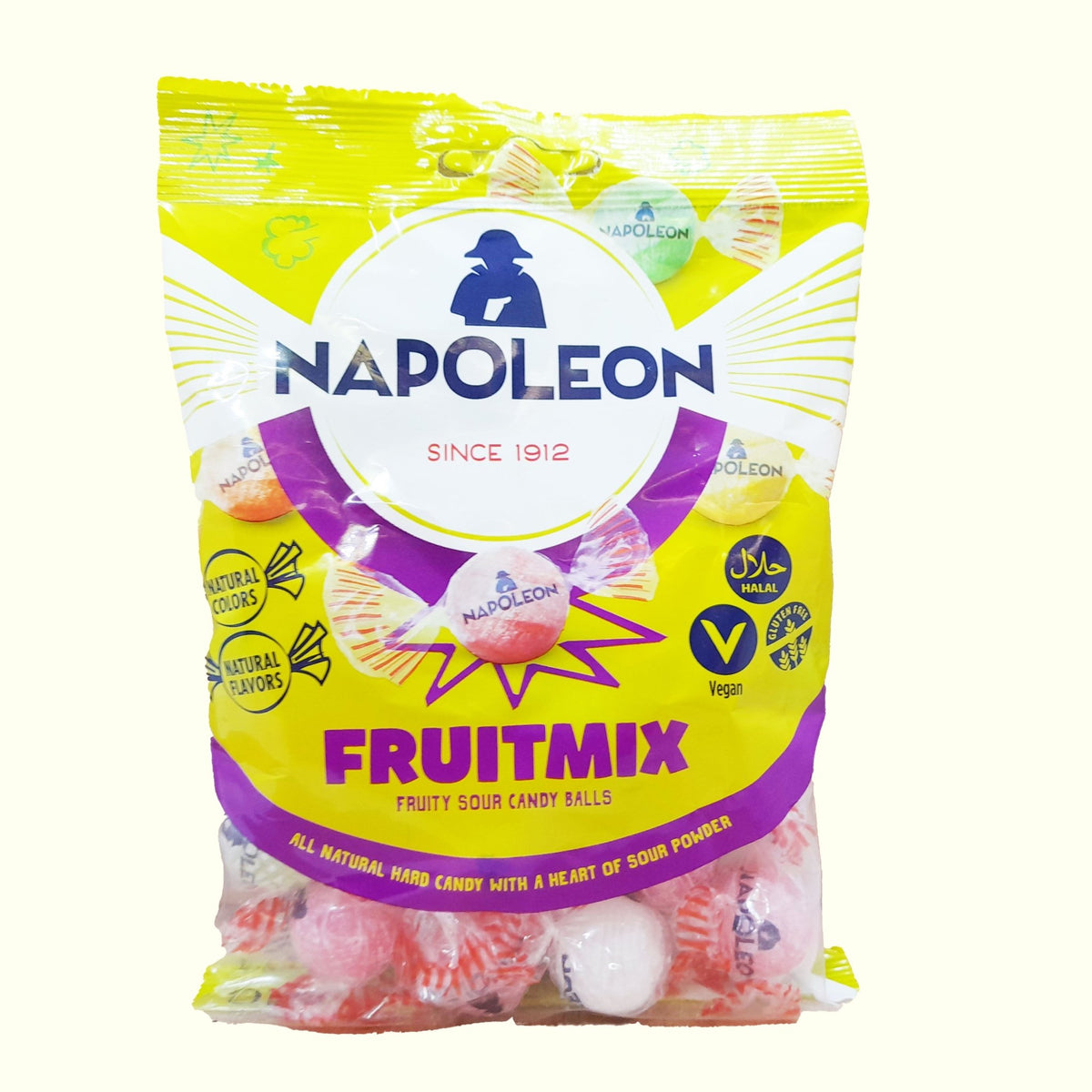 Napoleon Früchtemix Bonbons mit einer sauren Füllung - 130g - TopCandy