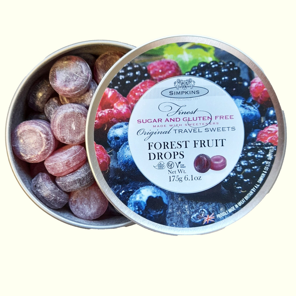 Simpkins Forest Fruit Drops Zuckerfrei & Glutenfrei 175g - TopCandy