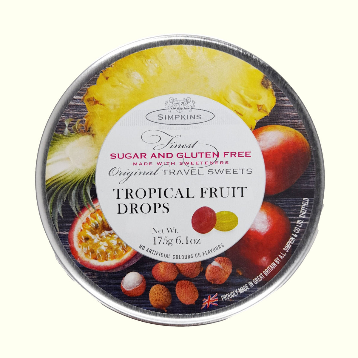 Simpkins Tropical Zuckerfreie & Glutenfreie Bonbons 175g - TopCandy