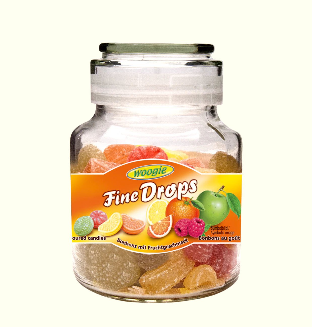 Woogie Bonbons Früchtemixgeschmack im Glas 300g - TopCandy