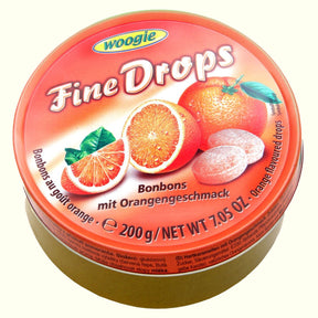 Woogie Fine Drops Bonbons mit Orangengeschmack 200g - TopCandy