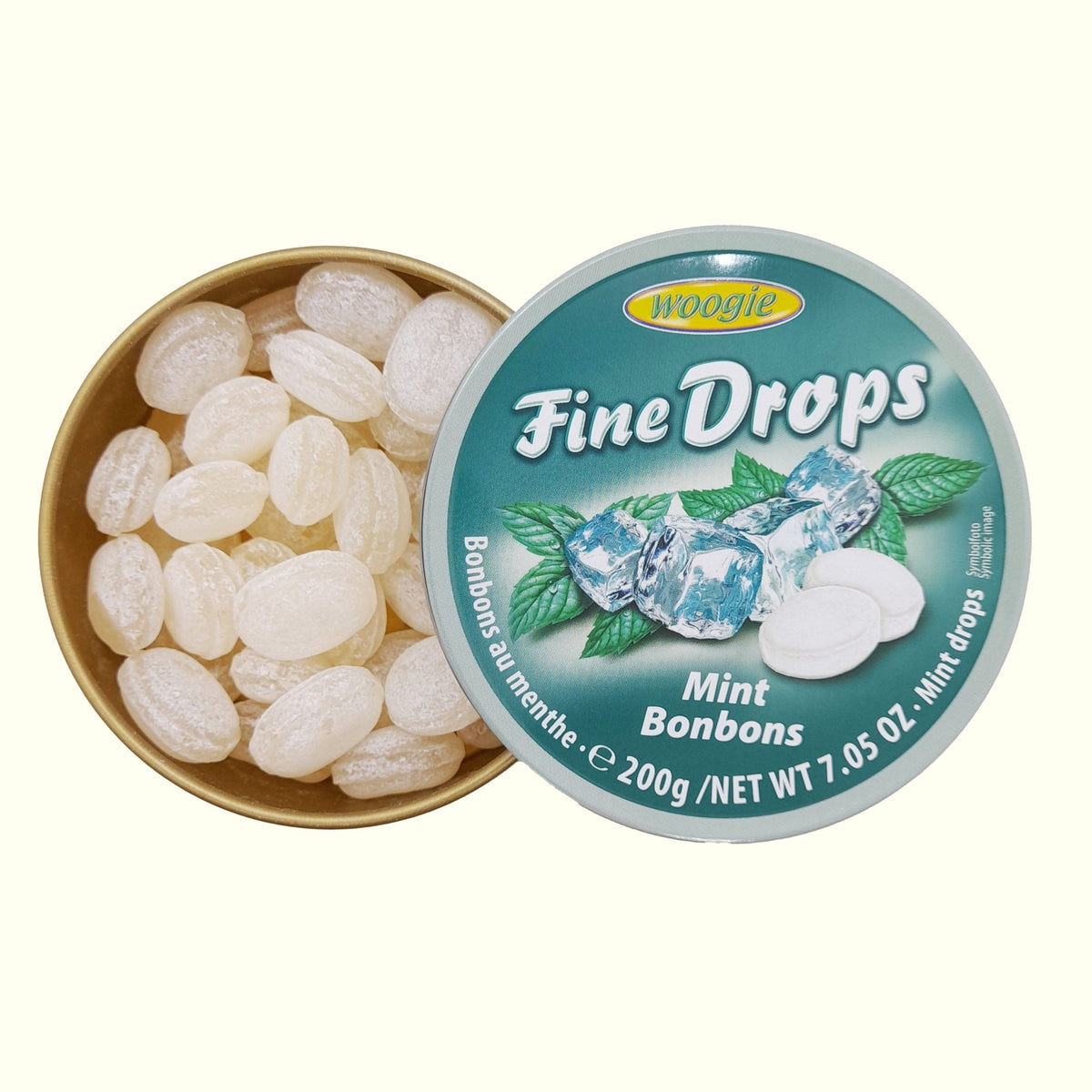 Woogie Fine Drops Mint Bonbons 200g - TopCandy