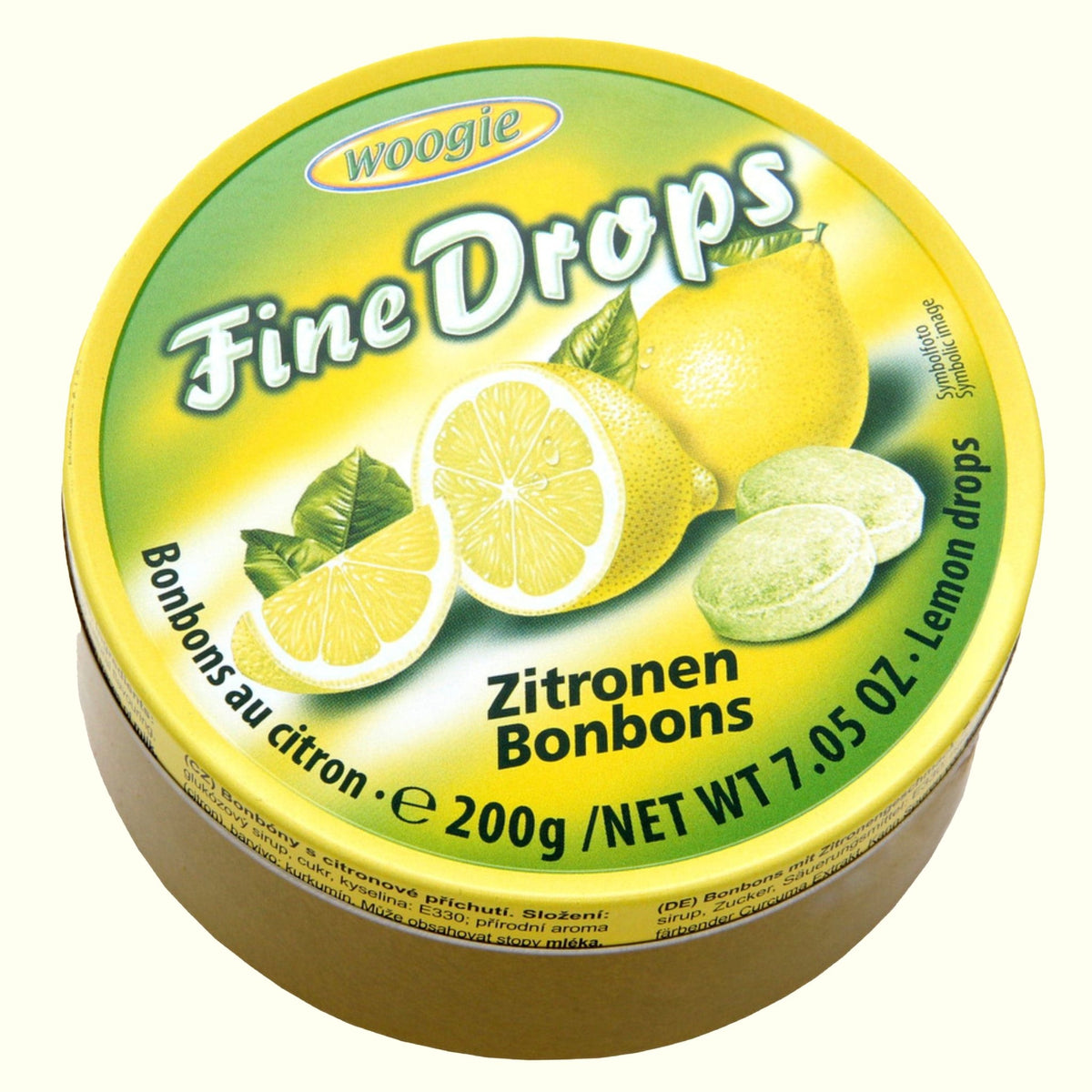 Woogie Fine Drops Zitronen Bonbons 200g - TopCandy