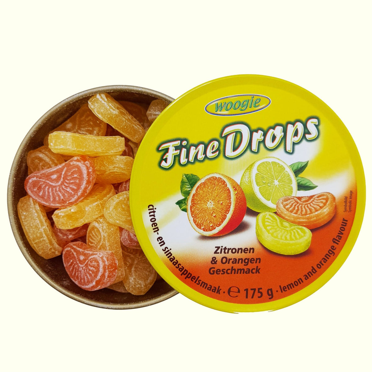 Woogie Fine Drops Zitronen & Orangen Geschmack 175g - TopCandy